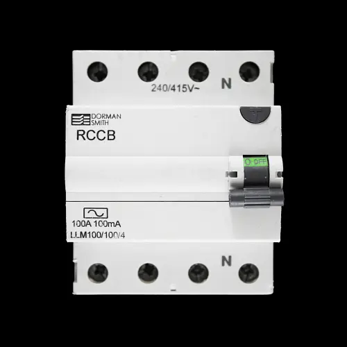 DORMAN SMITH 100 AMP 100mA FOUR POLE RCCB TYPE AC LLM100/100/4