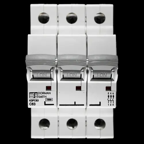 DORMAN SMITH 63 AMP CURVE C 10kA TRIPLE POLE MCB CIRCUIT BREAKER K3PC63