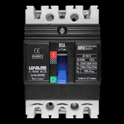 DORMAN 80 AMP 25kA TRIPLE POLE MCCB LOADLINE GN3P80