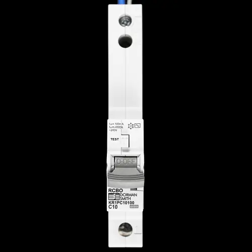 DORMAN 10 AMP CURVE C 10kA 100mA RCBO TYPE AC KR1PC10100