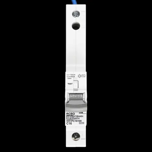 DORMAN 16 AMP CURVE C 10kA 100mA RCBO TYPE AC KR1PC16100