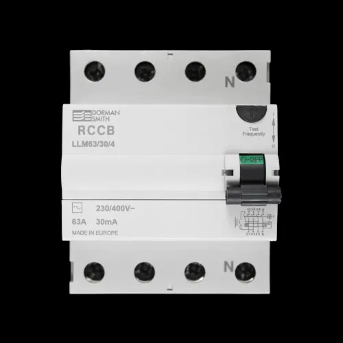 DORMAN 63 AMP 30mA RCCB RCD FOUR POLE TYPE AC LLM63/30/4