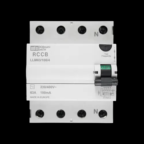 DORMAN 63 AMP 100mA RCCB RCD FOUR POLE TYPE AC LLM63/100/4