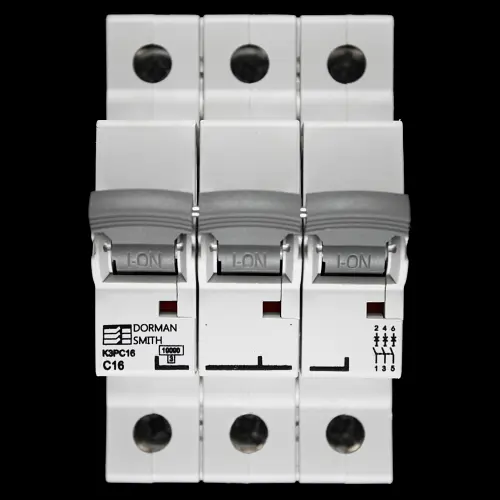 DORMAN 16 AMP CURVE C 10kA TRIPLE POLE MCB CIRCUIT BREAKER K3PC16