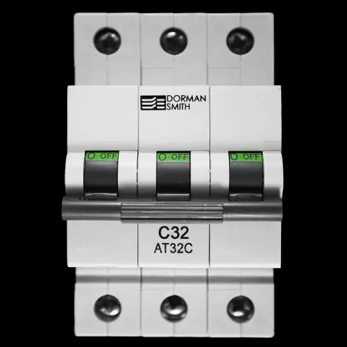 DORMAN 32 AMP CURVE C 10kA TRIPLE POLE MCB CIRCUIT BREAKER AT32C BC