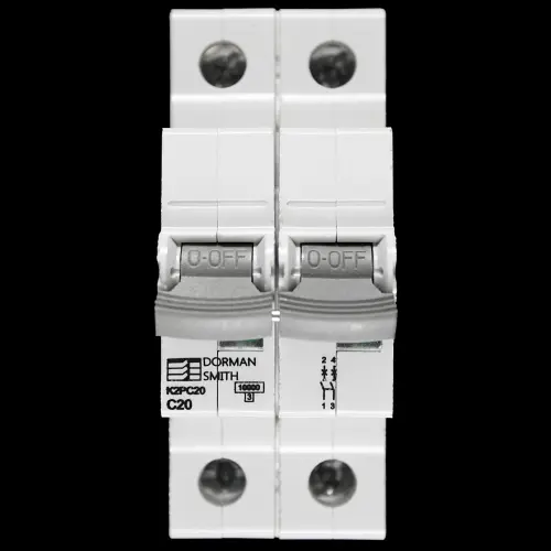 DORMAN 20 AMP CURVE C 10kA DOUBLE POLE MCB CIRCUIT BREAKER K2PC20