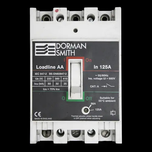 DORMAN SMITH 125 AMP 25kA TRIPLE POLE MCCB LOADLINE AA LLBAAT125