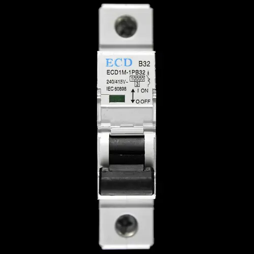 ECD 32 AMP CURVE B 10kA MCB CIRCUIT BREAKER ECD1M-1PB32