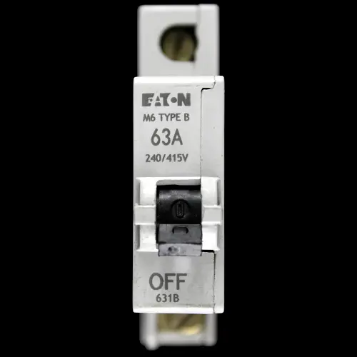 EATON 63 AMP CURVE B M6 MCB CIRCUIT BREAKER 631B