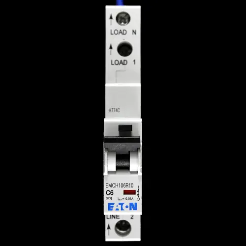 EATON 6 AMP CURVE C 10kA 10mA RCBO TYPE AC EMCH106R10
