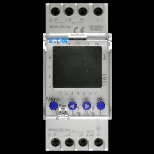 EATON 16 AMP 2 CHANNEL 7 DAY DIGITAL TIMER TDW2