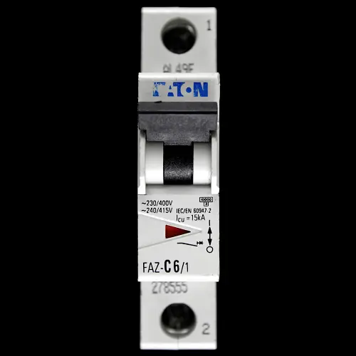 EATON 6 AMP CURVE C 15kA MCB CIRCUIT BREAKER FAZ-C6/1 278555