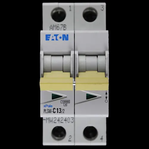 EATON 13 AMP CURVE C 10kA DOUBLE POLE MCB CIRCUIT BREAKER PLSM-C13/2-MW