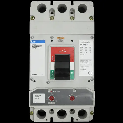 EATON 250 AMP 50kA TRIPLE POLE MCCB GLS3250AAM