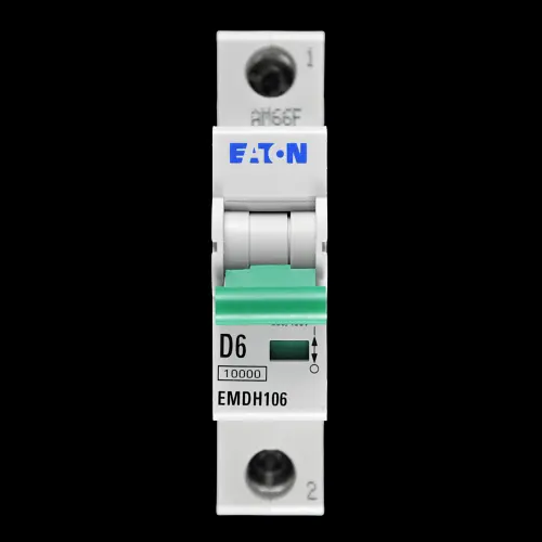 EATON 6 AMP CURVE D 10kA MCB CIRCUIT BREAKER EMDH106