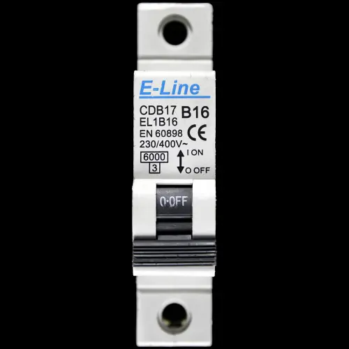 E-LINE 16 AMP CURVE B 6kA MCB CIRCUIT BREAKER CDB17 EL1B16