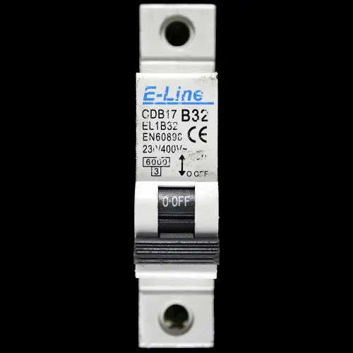 E-LINE 32 AMP CURVE B 6kA MCB CIRCUIT BREAKER CDB17 EL1B32