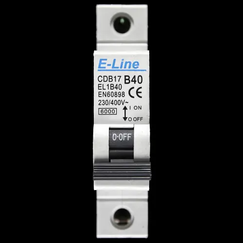 E-LINE 40 AMP CURVE B 6kA MCB CIRCUIT BREAKER CDB17 EL1B40