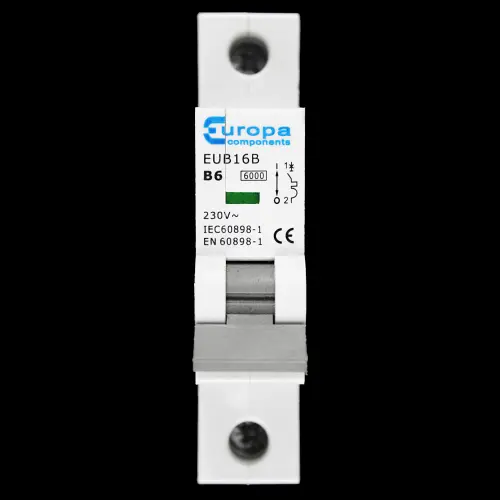 EUROPA 6 AMP CURVE B 6kA MCB CIRCUIT BREAKER EUB16B
