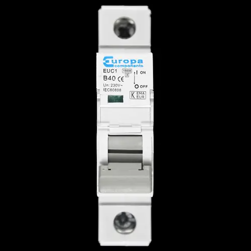EUROPA 40 AMP CURVE B 10kA MCB CIRCUIT BREAKER EUC1