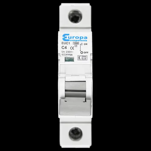 EUROPA 4 AMP CURVE C 10kA MCB CIRCUIT BREAKER EUC1