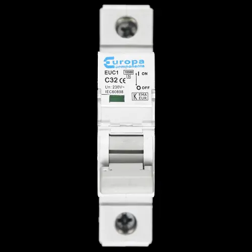 EUROPA 32 AMP CURVE C 10kA MCB CIRCUIT BREAKER EUC1