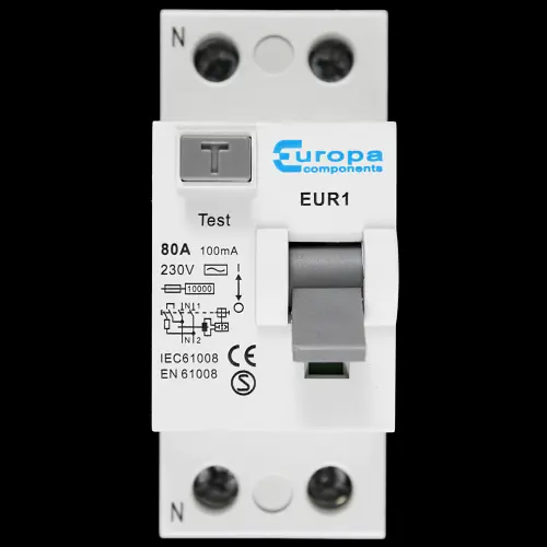 EUROPA 80 RCD DOUBLE POLE 100mA TYPE AC EUR1