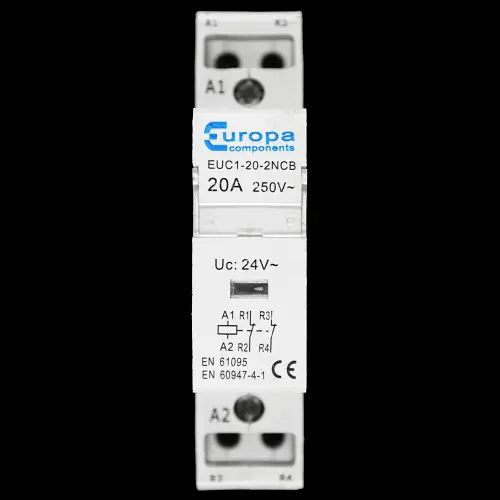 EUROPA 20 AMP DOUBLE POLE NC CONTACTOR 24V COIL EUC1-20-2NCB