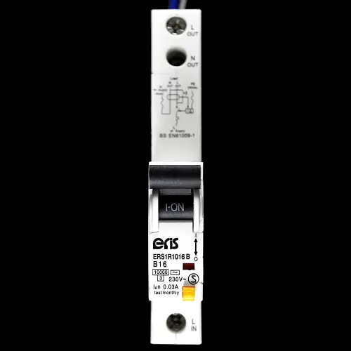 ERIS B 16 RCBO 10kA 30mA TYPE AC ERS1R1016B