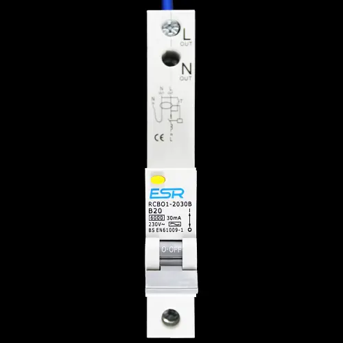 ESR 20 AMP CURVE B 6kA 30mA RCBO TYPE AC RCBO1-2030B