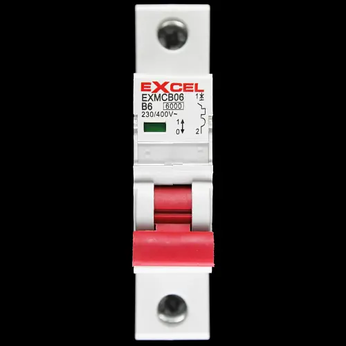 EXCEL 6 AMP CURVE B 6kA MCB CIRCUIT BREAKER EXMCB06