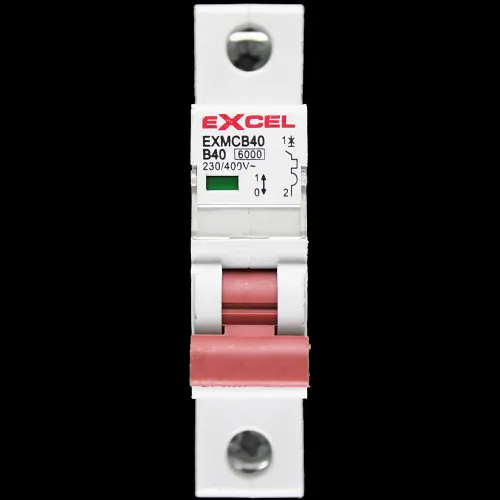EXCEL 40 AMP CURVE B 6kA MCB CIRCUIT BREAKER EXMCB40