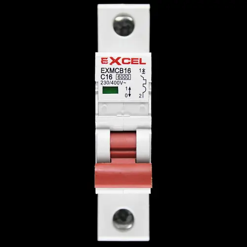 EXCEL 16 AMP CURVE C 6kA MCB CIRCUIT BREAKER EXMCB16