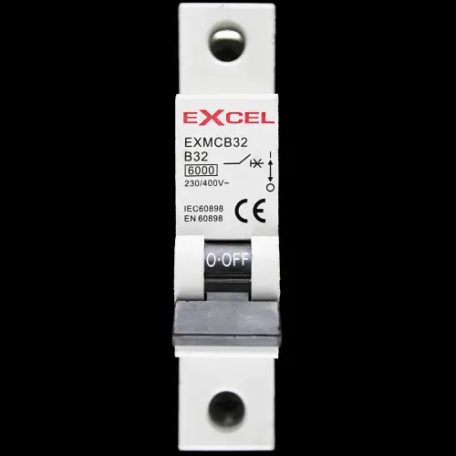 EXCEL 32 AMP CURVE B 6kA MCB CIRCUIT BREAKER EXMCB32