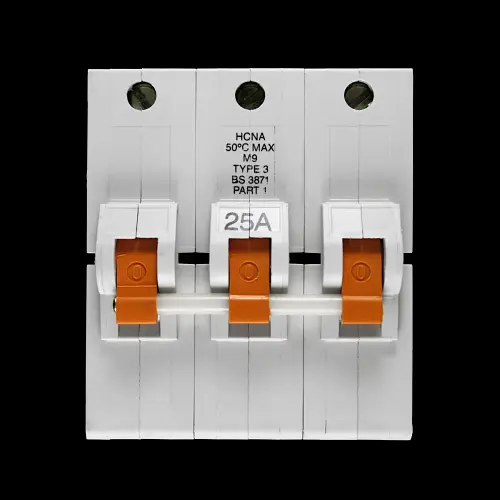 FEDERAL 25 AMP TYPE 3 M9 TRIPLE POLE MCB CIRCUIT BREAKER STABLOK HCNA