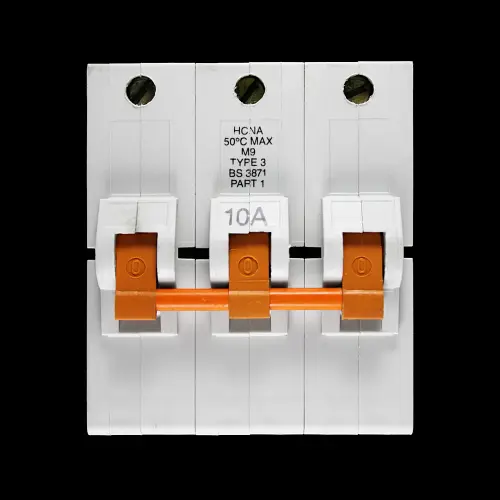 FEDERAL 10 AMP TYPE 3 M9 TRIPLE POLE MCB CIRCUIT BREAKER STAB-LOK HCNA