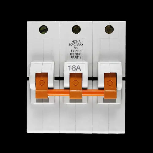 FEDERAL 16 AMP TYPE 3 M9 TRIPLE POLE MCB CIRCUIT BREAKER STAB-LOK HCNA