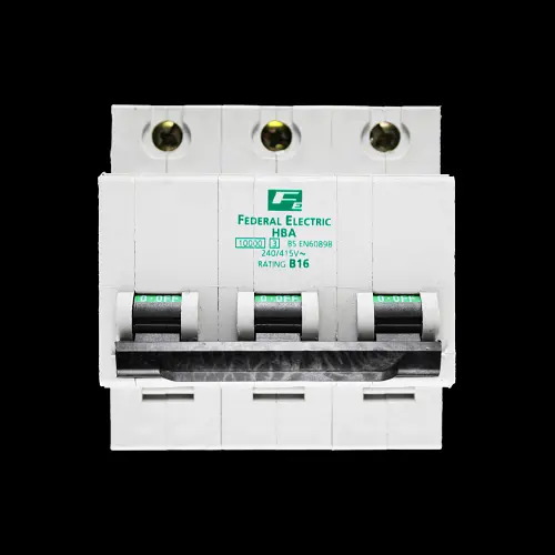 FEDERAL 16 AMP CURVE B 10kA TRIPLE POLE MCB CIRCUIT BREAKER HBA STABLOK