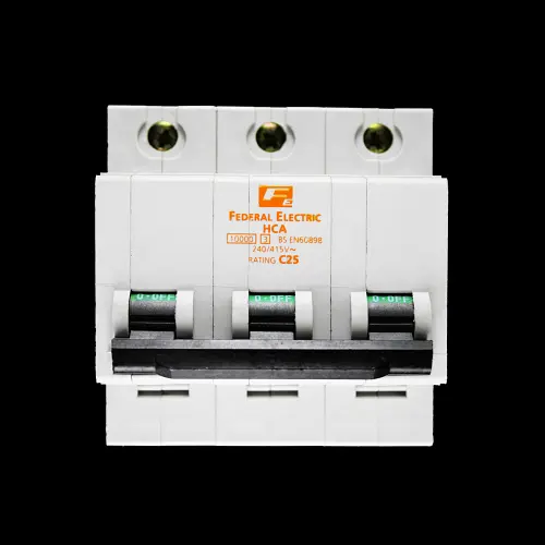 FEDERAL 25 AMP CURVE C 10kA TRIPLE POLE MCB CIRCUIT BREAKER STABLOK HCA