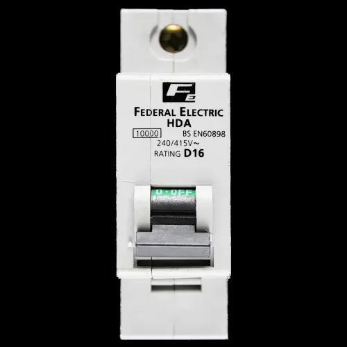 FEDERAL 16 AMP CURVE D 10kA MCB CIRCUIT BREAKER STABLOK HDA