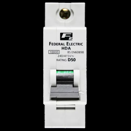 FEDERAL 50 AMP CURVE D 10kA MCB CIRCUIT BREAKER STABLOK HDA