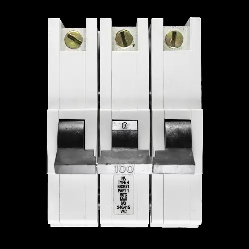 FEDERAL 100 AMP TYPE 4 M3 TRIPLE POLE MCB CIRCUIT BREAKER STABLOK NA