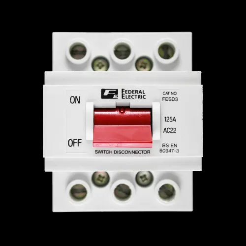 FEDERAL 125 AMP TRIPLE POLE MAIN SWITCH DISCONNECTOR AC22 FESD3