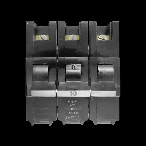 FEDERAL 10 AMP TYPE 4 M5 TRIPLE POLE MCB CIRCUIT BREAKER STAB-LOK NA