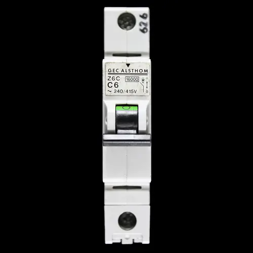GEC ALSTHOM 6 AMP CURVE C 16kA MCB CIRCUIT BREAKER Z6C