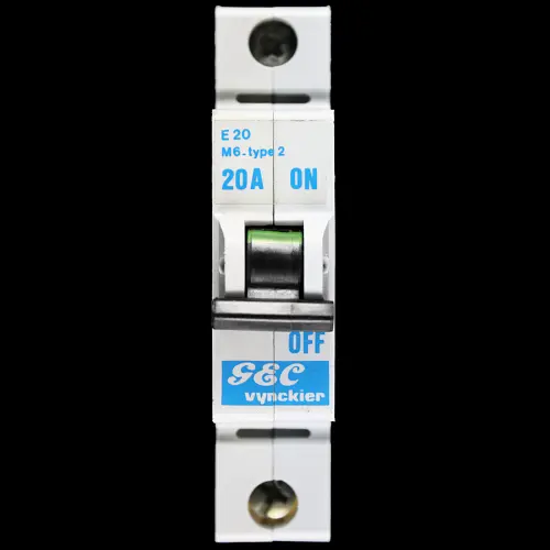 GEC VYNCKIER 20 AMP TYPE 2 M6 MCB CIRCUIT BREAKER E20 098/374120-000
