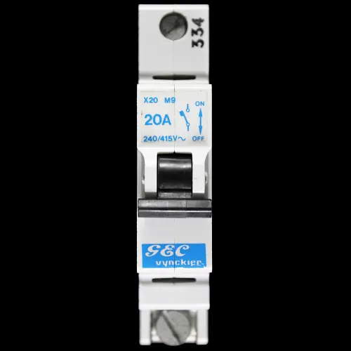 GEC VYNCKIER 20 AMP TYPE 2 M9 MCB CIRCUIT BREAKER X20