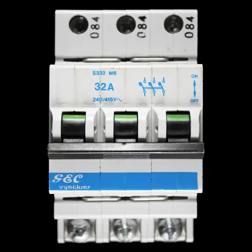 GEC VYNCKIER 32 AMP TYPE 3 M6 TRIPLE POLE MCB CIRCUIT BREAKER S332