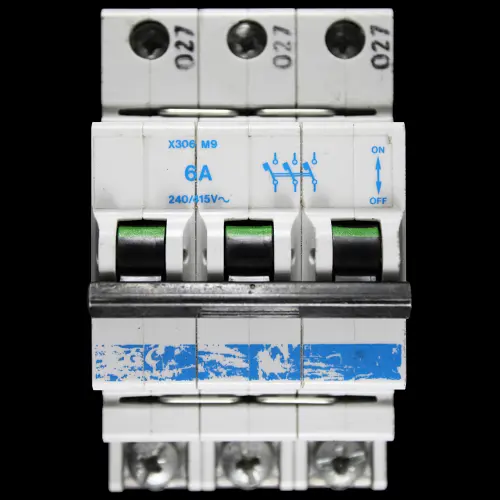 GEC VYNCKIER 6 AMP TYPE 3 M9 TRIPLE POLE MCB CIRCUIT BREAKER X306