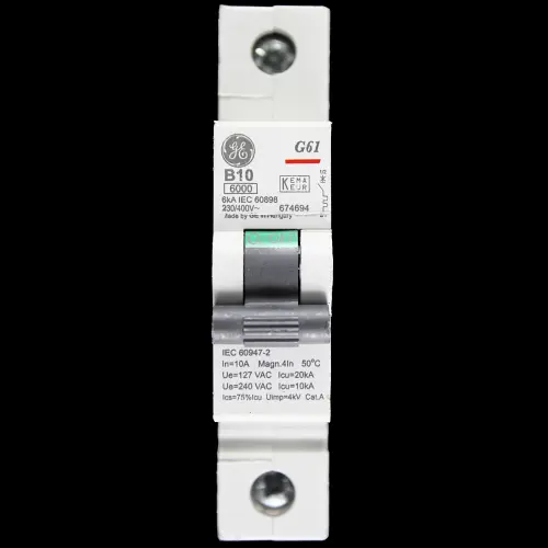 GENERAL ELECTRIC 10 AMP CURVE B 6kA MCB CIRCUIT BREAKER 674694 G61